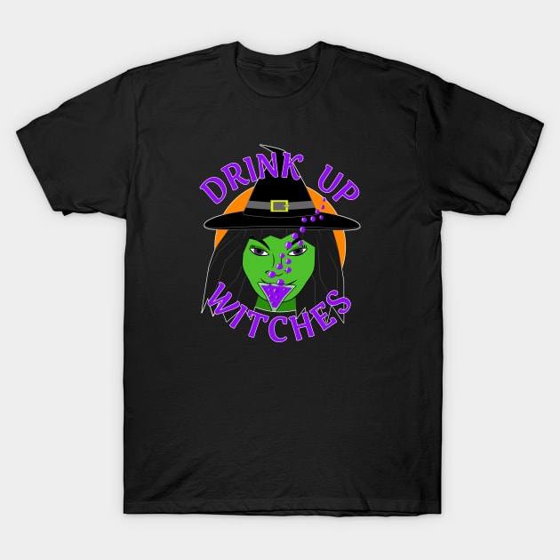 Drink Up Witches - Funny Halloween T-Shirt by skauff